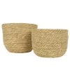 Ligne Déco Jarres Et Cache-pots 2 Cache-Pots Panier Rangement En Fibre Naturelle, D.25/30cm