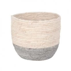 Maisons Du Monde Jarres Et Cache-pots 3 Cache-pots En Fibre De Maïs Bleu Gris H27 -Plantes vertes Soldes 3 cache pots en fibre de mais bleu gris h27 1000 4 15 183162 4