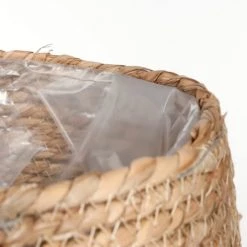 Mica Decorations Jarres Et Cache-pots 3 Cache-pots En Jonc De Mer Gris H24 -Plantes vertes Soldes 3 cache pots en jonc de mer gris h24 2