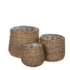 Mica Decorations Jarres Et Cache-pots 3 Cache-pots En Jonc De Mer Marron Clair H31