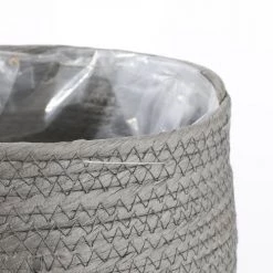 Mica Decorations Jarres Et Cache-pots 3 Cache-pots En Papier Gris H24 -Plantes vertes Soldes 3 cache pots en papier gris h24 3