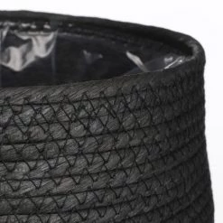 Mica Decorations Jarres Et Cache-pots 3 Cache-pots En Papier Marron Noir H24 -Plantes vertes Soldes 3 cache pots en papier marron noir h24 2