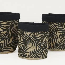 Ligne Déco Jarres Et Cache-pots 3 Cache-Pots Plante Panier Rangement En Jute, D.16/18/20cm -Plantes vertes Soldes 3 cache pots plante panier rangement en jute d 16 18 20cm 2