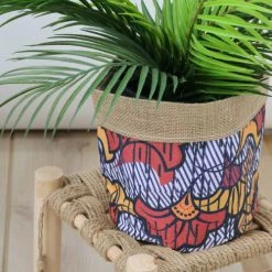 Ligne Déco Jarres Et Cache-pots 3 Cache-Pots Plante Panier Rangement Jute Et Tissu D18/20/22cm -Plantes vertes Soldes 3 cache pots plante panier rangement jute et tissu d18 20 22cm 3