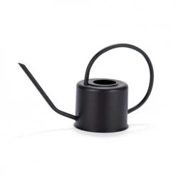 Wadiga Jarres Et Cache-pots Arrosoir D'intérieur Design En Métal Noir 37,5x13x20cm