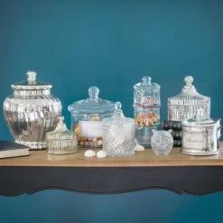 Maisons Du Monde Cloches Et Verrerie Bonbonnière En Verre H 18 Cm -Plantes vertes Soldes bonbonniere en verre h 18 cm 1000 11 25 160253 2
