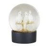 Maisons Du Monde Cloches Et Verrerie Boule à Neige Oiseaux Blancs Et Dorés