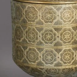 Dutchbone Jarres Et Cache-pots Cace Pot L En Métal Doré -Plantes vertes Soldes cace pot l en metal dore 5