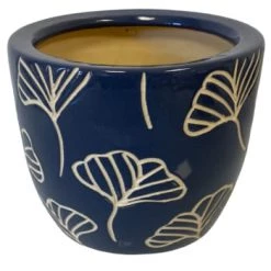 Décolines Jarres Et Cache-pots Cache Pot Jaune En Terre Cuite H18cm -Plantes vertes Soldes cache pot bleu en terre cuite h18cm