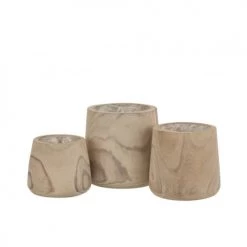 LANADECO Jarres Et Cache-pots Cache-pot Bois De Paulownia + Plastique H23cm -Plantes vertes Soldes cache pot bois de paulownia plastique h23cm 2