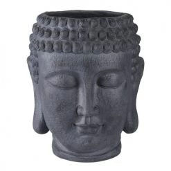 Maisons Du Monde Jarres Et Cache-pots Cache-pot Bouddha En Ciment Gris Anthracite H52