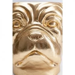 Kare Design Jarres Et Cache-pots Cache-pot Bouledogue En Fibre De Verre Dorée -Plantes vertes Soldes cache pot bouledogue en fibre de verre doree 2