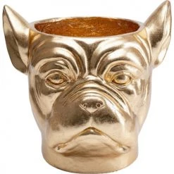 Kare Design Jarres Et Cache-pots Cache-pot Bouledogue En Fibre De Verre Dorée