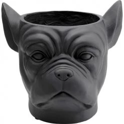 Kare Design Jarres Et Cache-pots Cache-pot Bouledogue En Fibre De Verre Noire