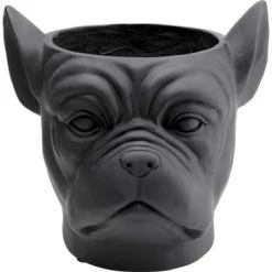 Kare Design Jarres Et Cache-pots Cache-pot Bouledogue En Fibre De Verre Dorée -Plantes vertes Soldes cache pot bouledogue en fibre de verre noire 6
