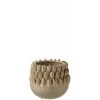 LANADECO Jarres Et Cache-pots Cache-pot Céramique Gris H14,5cm