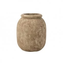 LANADECO Jarres Et Cache-pots Cache-pot Ciment Beige H39,5cm