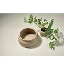 Villa Collection Jarres Et Cache-pots Cache Pot Cylindrique En Argile Beige Sable -Plantes vertes Soldes cache pot cylindrique en argile beige sable 2