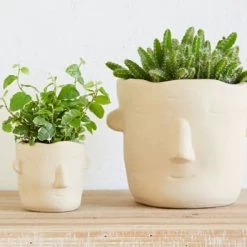 Becquet Jarres Et Cache-pots Cache-pot D'intérieur En Céramique Beige -Plantes vertes Soldes cache pot d interieur en ceramique beige 2