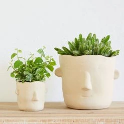 Becquet Jarres Et Cache-pots Cache-pot D'intérieur En Céramique Beige -Plantes vertes Soldes cache pot d interieur en ceramique beige 6