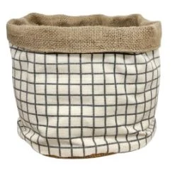 Becquet Jarres Et Cache-pots Cache-pot D'intérieur En Toile De Jute Blanc -Plantes vertes Soldes cache pot d interieur en toile de jute blanc 3