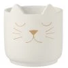 Jolipa Jarres Et Cache-pots Cache Pot De Fleurs Chat Blanc H17cm