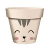 STC Jarres Et Cache-pots Cache Pot De Fleurs Chat En Bambou D7,2cm