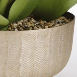 House Of Seasons Jarres Et Cache-pots Cache-pot En Aluminium Champagne D26 -Plantes vertes Soldes cache pot en aluminium champagne d26 3