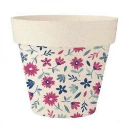STC Jarres Et Cache-pots Cache Pot En Bambou Petites Fleurs D25,5cm