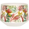 Maisons Du Monde Jarres Et Cache-pots Cache Pot En Dolomite Blanche Imprimé Végétal Multicolore H13