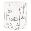 Maisons Du Monde Jarres Et Cache-pots Cache-pot En Dolomite Blanche Motifs Visages H16