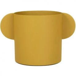 Maisons Du Monde Jarres Et Cache-pots Cache Pot En Fer Jaune H14