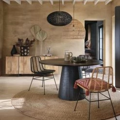 Maisons Du Monde Jarres Et Cache-pots Cache-pot En Fibre Végétale Tressée Noire Et Beige H40 -Plantes vertes Soldes cache pot en fibre vegetale tressee noire et beige h40 1000 11 29 220076 3