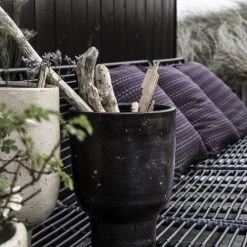 Plantes vertes Soldes -Plantes vertes Soldes cache pot en gres marron h26 1