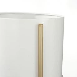 Mica Decorations Jarres Et Cache-pots Cache-pot En Métal Blanc Et Doré -Plantes vertes Soldes cache pot en metal blanc et dore 2