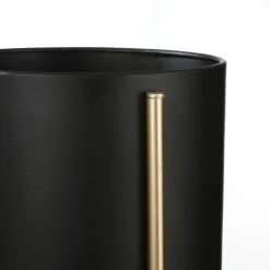 Mica Decorations Jarres Et Cache-pots Cache-pot En Métal Noir Et Doré -Plantes vertes Soldes cache pot en metal noir et dore 2