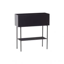 Hubsch Jarres Et Cache-pots Cache-pot En Métal Noir H76