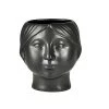 Villa Collection Jarres Et Cache-pots Cache-pot Forme Visage En Argile Noir