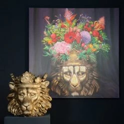 Werner Voss Jarres Et Cache-pots Cache-pot Lion 41x38cm -Plantes vertes Soldes cache pot lion 41x38cm 3