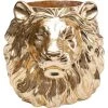 Kare Design Jarres Et Cache-pots Cache-pot Lion En Fibre De Verre Dorée