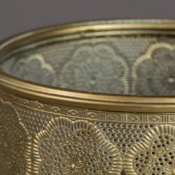 Dutchbone Jarres Et Cache-pots Cache Pot M En Métal Doré -Plantes vertes Soldes cache pot m en metal dore 3