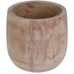 Wadiga Jarres Et Cache-pots Cache-pot Rond En Bois - 27x27x27cm