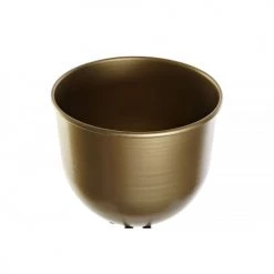 ITEM International Jarres Et Cache-pots Cache-pot Sur Pied En Métal Noir Et Doré - Hauteur 92cm -Plantes vertes Soldes cache pot sur pied en metal noir et dore hauteur 92cm 2