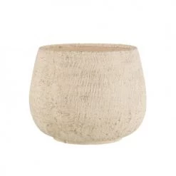 LANADECO Jarres Et Cache-pots Cache-pot Terre Cuite Gris/beige H28,5cm