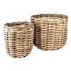Villa Collection Jarres Et Cache-pots Cache Pots à Plantes En Fibre Beige - Lot De 2