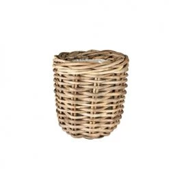 Villa Collection Jarres Et Cache-pots Cache Pots à Plantes En Fibre Beige - Lot De 2 -Plantes vertes Soldes cache pots a plantes en fibre beige lot de 2 4