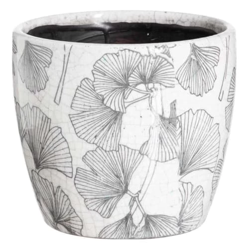 Ixia Jarres Et Cache-pots Cache-pots En Céramique Blanche Vieillie - Lot De 2 2 Ixia Jarres Et Cache-pots Cache-pots En Céramique Blanche Vieillie - Lot De 2 – Image 2