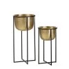 Maisons Du Monde Jarres Et Cache-pots Cache-pots En Métal Doré H62 (x2)