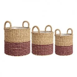 Sia Deco Jarres Et Cache-pots Cache-Pots Luigio H28cm H25cm H20cm - Lot De 3