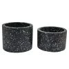 Zago Jarres Et Cache-pots Cachepot En Béton Effet Terrazzo Noir (x2)